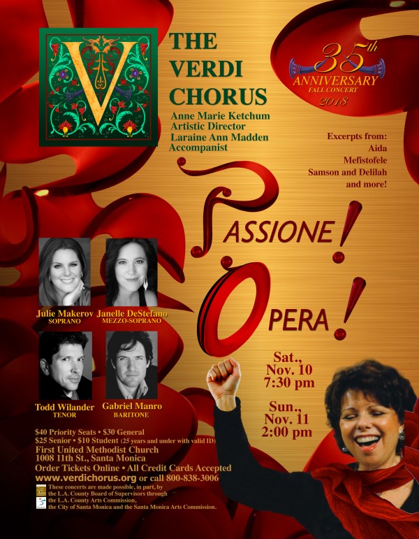 Fall 2018 Concert - Passione! Opera!